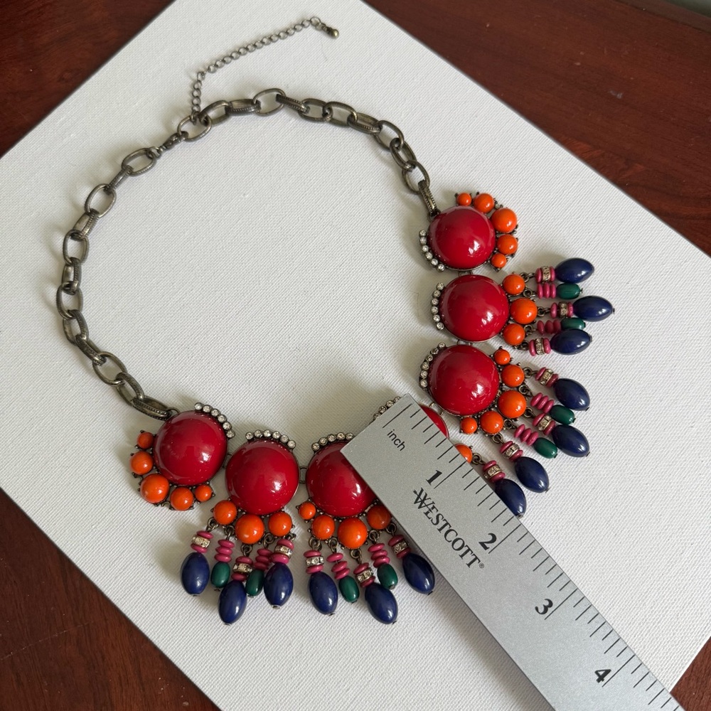 Necklace Vibrant Multicolor Statement Necklace - Picture 4 of 6